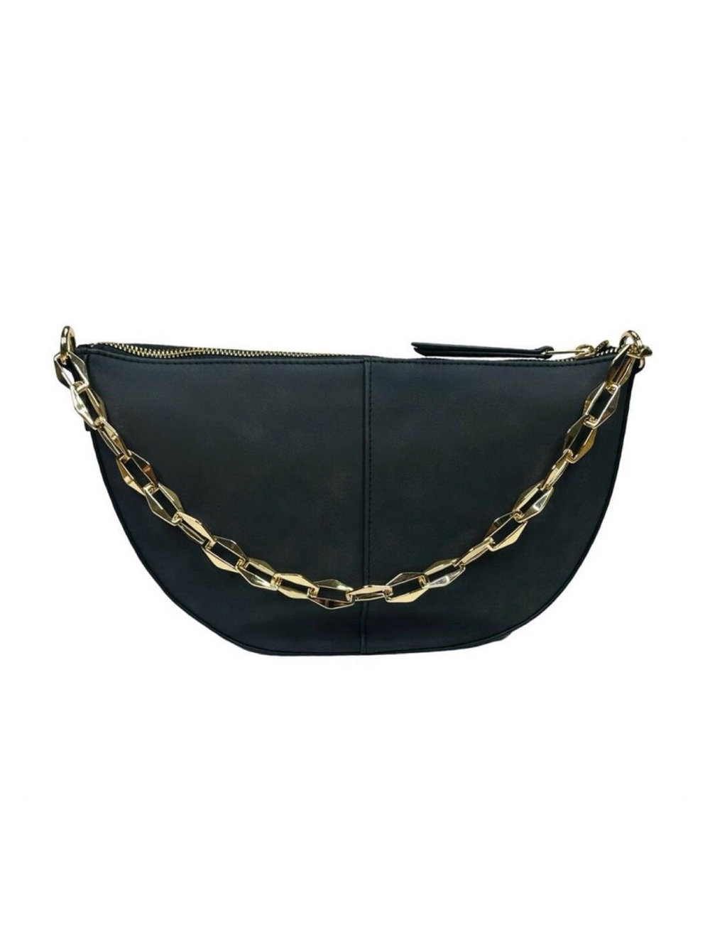 Universal Thread Slouched Half-Moon Shoulder Bag - Black - 12” x 7” x 3”